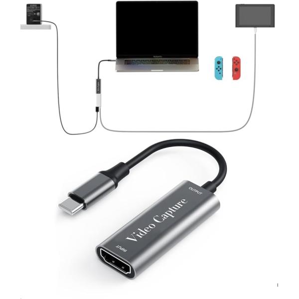 「TYPE-C HDMIキャプチャーボード」このUSB-C HDMIキャプチャーボードは、スマートフォン、Switch、ゲームコンソール、カムコーダー、テレビなどのデバイスに接続し、PCやラップトップを使ってゲーム録画、ライブ配信、ビデオ編...