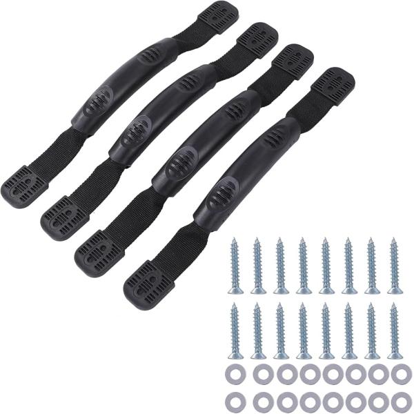 「専用キャリーハンドル４点セット」カヌーやカヤック、ボートなどを移動させる時に活躍してくれる専用のキャリーハンドルです。合計4本のネジでしっかり固定することができます。「うれしい4点セット」長く使用しているとキャリーハンドルが劣化して壊れて...