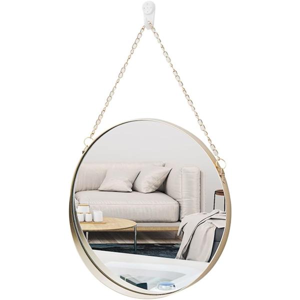 バリエーションコード : 2B9Y10VFY8「シンプルな壁掛け鏡」キュートでおしゃれなウォールミラーです。選べる2サイズ。シンプルな円形の鏡面にゴールドのフレームがポイント。北欧スタイルやニュートラルカラーのインテリアにもぴったり。「卓上...