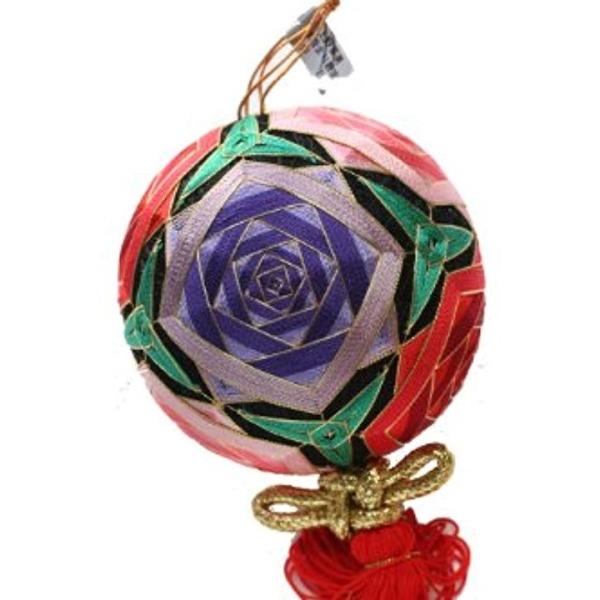 御殿まり バラ 選択 12cm 山形県 手作り 民芸品 郷土 4go Bara Purple 紫4号