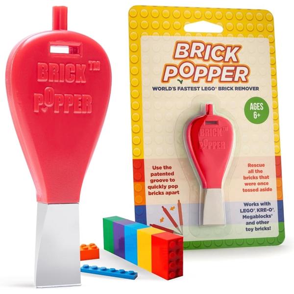 ブリックポッパー かんたんブロックはずし専用ツール 金属製で長持ち 子供・大人兼用 6歳以上(レッド,  ワンサイズ)