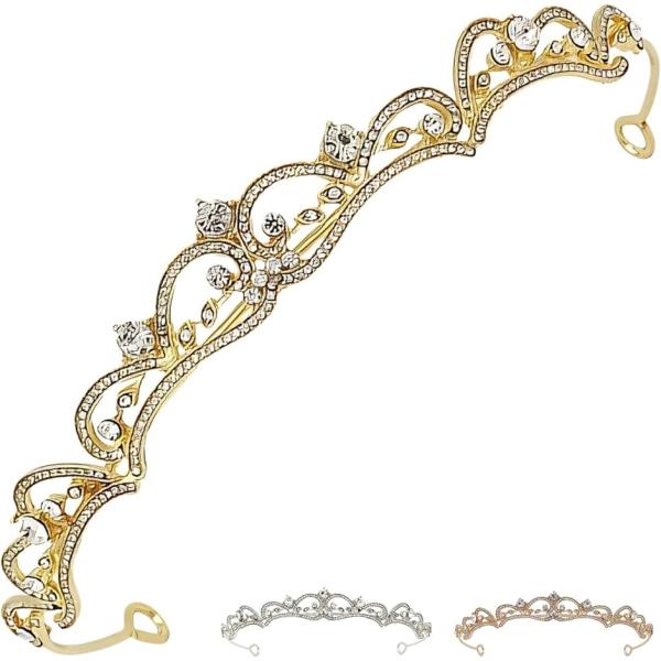 バリエーションコード : 2BJ1SUWYGD「華やかなデザイン」キラキラとラインストーンが煌めく華やかなデザインのティアラです。一つひとつ丁寧に手作りしています。花嫁の髪飾りとしてはもちろん、コンテストや舞台衣装など幅広い用途に使えます。...