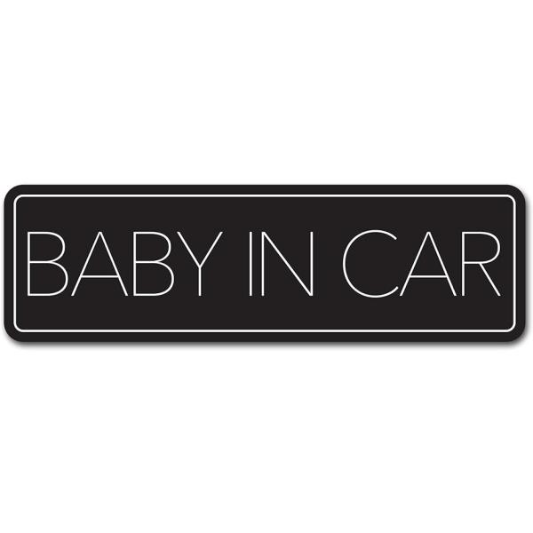 他サイト： ベビーインカー 横長シンプルデザイン Baby in car On Board( ブラック(ステッカー）,  横18cmx縦5.5cm)の商品画像