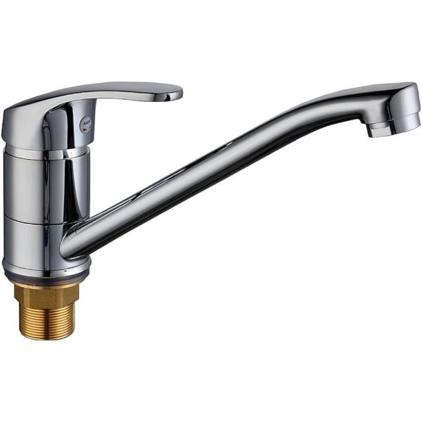 キッチン 混合水栓 シングル レバー 360°回転 流し台 洗面台 蛇口 取り付けホース SK242