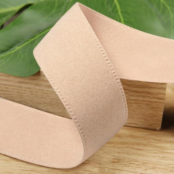 他サイト： ベロア リボン 黒 両面 可愛い 滑らか生地 ベルベットリボン(オフホワイト)の商品画像