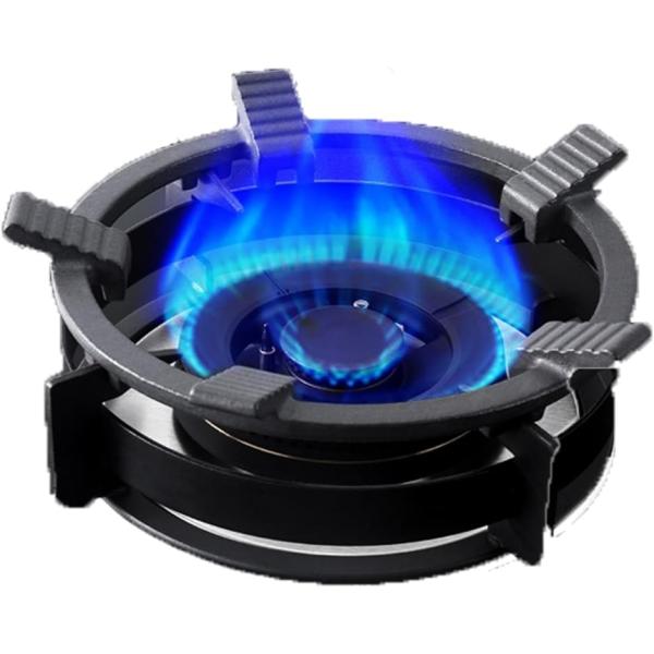 家庭用ガスコンロに取り付ける中華鍋用五徳アタッチメントです。上から被せるだけで中華なべやフライパンをしっかりと固定し、本格的な中華料理をご家庭でお楽しみいただけます。この中華鍋リングは頑丈な鋳鉄製で、重量も730gあり、しっかりと五徳にセッ...