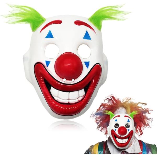 バリエーションコード : 2B9Q184GVJ「ピエロ マスク」目立ちたがりのあなたに。インパクト大なピエロマスク。立体的な作りで大目立ち。ハロウィンの仮装に。イベントに。パーティに。コスプレに。＊素材：プラスチック＊仕様：眼・鼻部分は穴が...