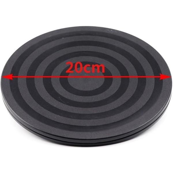 「サイズ」20 x 1.5cm ・素材：ABSプラスチック・重量：220g・耐荷重：30kg「用途」様々な場面で活躍する３６０度回転する丸型ターンテーブルです。内部にはベアリングが使用されており、荷物や置物を乗せた状態でもスムーズな回転を実...
