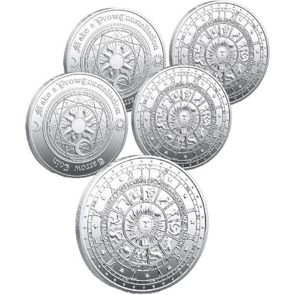 バリエーションコード : 2BJCWWCVVU12星座が刻印された精巧なコイン5枚セットです。ゴールドとシルバーの2種類のカラーからお選びいただけます。占い、マジック、ゲームなど使い方は色々です。記念品やラッキーコインなどのコレクターアイテ...