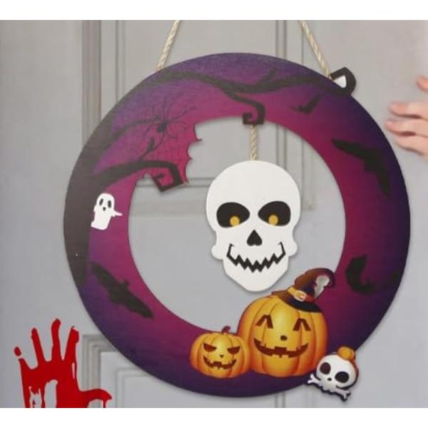 バリエーションコード : 2BJK2DLTC9「ぶらぶらドクロのハロウィンボード」毎日出入りするお家の玄関。この時期にはやっぱりハロウィン気分を味わいたいもの。。さっとお手軽に付けて気分は毎日ハロウィンモード〜に。「しっかりとした木製の看板...