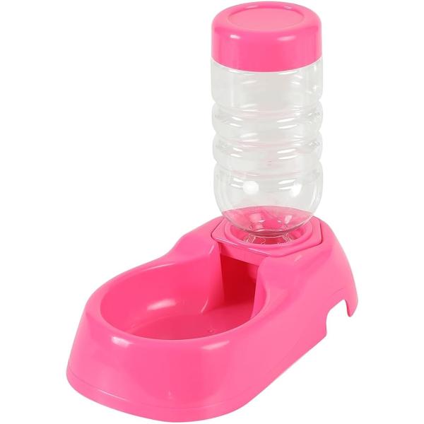 他サイト： ペット用給水器 ペットボウル 留守番 外出 猫 犬 水やり 水飲み 容器(クリア(ピンク))の商品画像