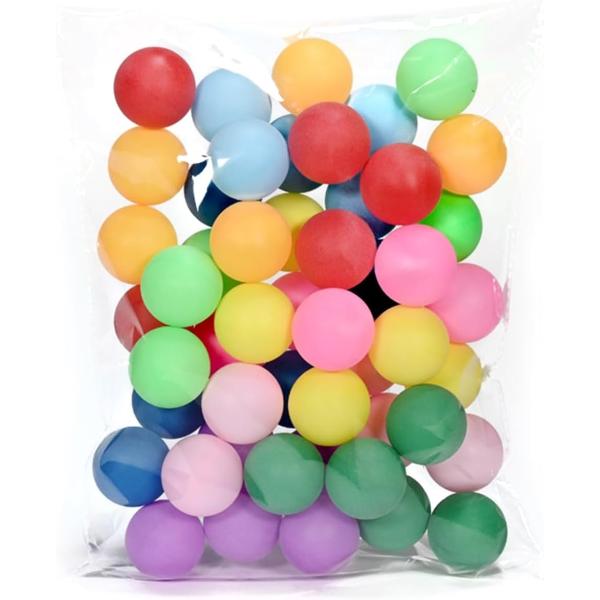 「手芸やイベントに」ピンポンライトの工作や、ビンゴのくじ引きに大活躍。おもちゃやインテリアの飾付けとしても楽しめます。サイズは標準的なピンポン玉と同じ40mm。試合には向きませんが手に馴染む汎用性の高いサイズです。「かわいらしい質感」マット...