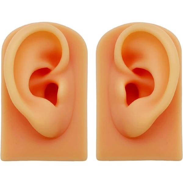 バリエーションコード : 2BJG3S4U65左右ワンセットの耳の模型、耳モデルです。やわらかいシリコン製で、リアルな人間の耳に近い質感。大人の耳に近いサイズの模型をお届けします。ピアスやイヤーカフ、イヤホンのディスプレイ、デッサンなど絵を...