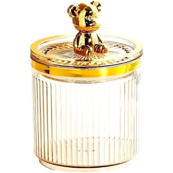 バリエーションコード : 2BJH2OL2DRお洒落で可愛い熊ちゃんの綿棒ケースです。綿棒だけでなく、薬、コスメ用品、キャンディー、コットンなど様々な小物を収納しておくことができます。サイズ：13.5x9x8.8cm本体重量：約100g素材...