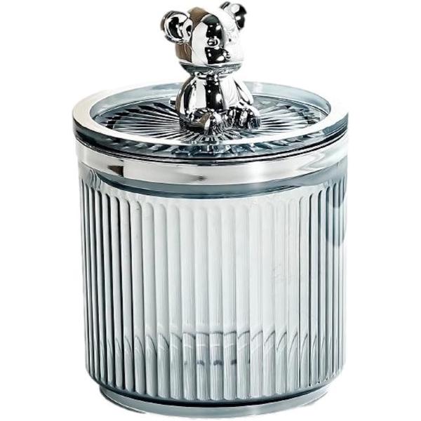 バリエーションコード : 2BJH2OL2DRお洒落で可愛い熊ちゃんの綿棒ケースです。綿棒だけでなく、薬、コスメ用品、キャンディー、コットンなど様々な小物を収納しておくことができます。サイズ：13.5x9x8.8cm本体重量：約100g素材...