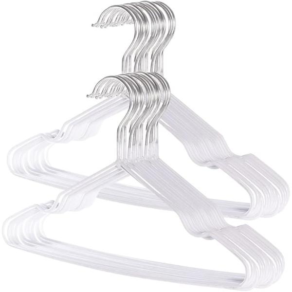 バリエーションコード : 2BJHKHIUP2「お子様の身長」60〜120cm程度まで「サイズ」30x18cm　厚み：0.3cm「本数」20本セット「特徴」表面の特殊なコーティング加工により、洋服が滑りにくい「材質」スチール（PPVコーティ...