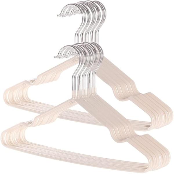 バリエーションコード : 2BJHKHIUP2「お子様の身長」60〜120cm程度まで「サイズ」30x18cm　厚み：0.3cm「本数」20本セット「特徴」表面の特殊なコーティング加工により、洋服が滑りにくい「材質」スチール（PPVコーティ...