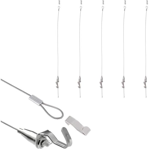 バリエーションコード : 2BJGHPNG1S「製品概要」 絵画やハンドメイド作品の展示に欠かせないフック付きのワイヤーです。ピクチャーレールなどに額縁や絵画を簡単に吊り下げることができます。「製品性能」長さ0.5m〜1.5mのステンレス製...