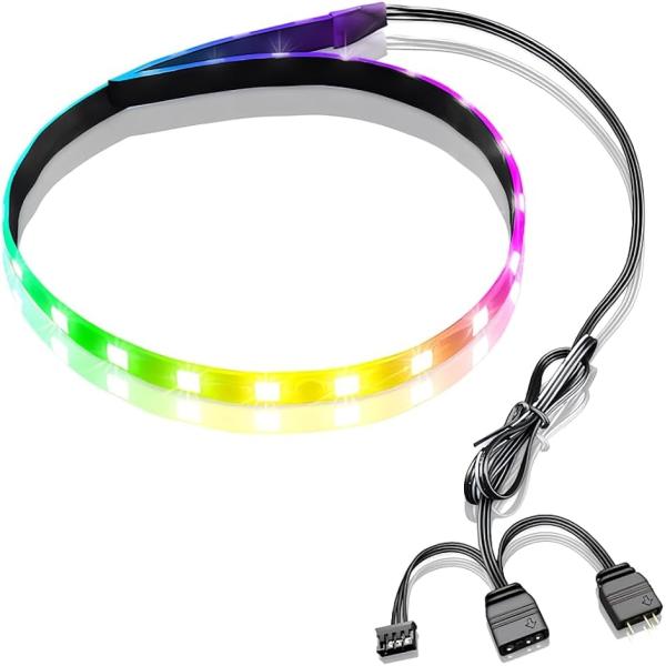 「特徴」テープタイプで平面に取り付け可能です。LED搭載でゲーミングPCを彩ることができます。「機能」ARGB 5v 3pinで制御が可能です。5v 3pin対応のマザーボードやARGBコントローラーで色の変更ができます。「互換性」MSI、...