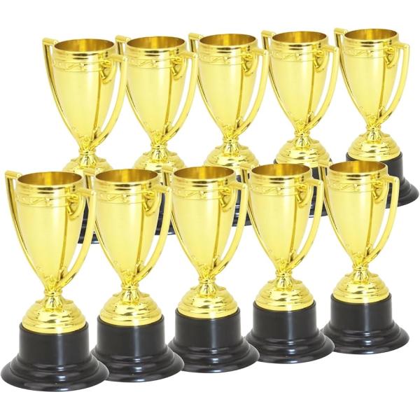 「ミニサイズトロフィー」おもちゃ感覚で大人数のイベントや表彰で活躍するミニサイズのトロフィー。手のひらサイズで重量わずか11g。持ち運び、持ち帰りも簡単です。「嬉しい金色の輝き」樹脂製の本体に、電気の力で金属をコーティングしたメッキ仕様。塗...