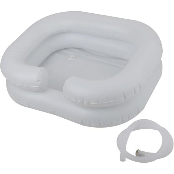 洗髪器は、仰向けで寝たまま髪を洗えるものです頭と肩をサポートし、快適な洗い髪体験を提供しますサイズは50x60x18cmで、空気を抜いた状態では18x20cmとコンパクトに収納できます。排水口が付いており、洗濯後の水は付属の排水チューブで簡...