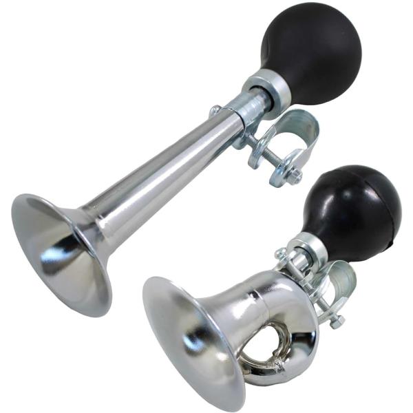 バリエーションコード : 2BJNVSXSOO「取付簡単なラッパホーン」メタルマウントで自転車のハンドルバーに簡単に取り付けられるラッパホーン2個セットです。警音器として自転車ベルの役割でラッパ音で危険を知らせ事故を防ぎます。「レトロなデザ...