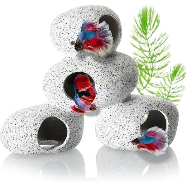 バリエーションコード : 2BJORK8RPJ「石がモチーフのナチュラルなオブジェ」穴の空いた石をモチーフとしたアクアリウムオーナメントです。天然石の様なデザインで水草や流木ともよくマッチするため、自然な雰囲気の水槽レイアウトを演出するのに...