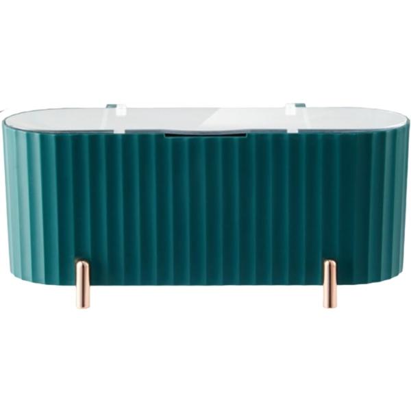 バリエーションコード : 2B9F8W3553「効率的に収納」化粧品周りの小物を一箇所に整理整頓できる小物入れ。コンパクトで多彩なアイテムを収納可能で、必要なものをスムーズに取り出しをすることでメイク時間を短縮します。「上品なインテリアとし...