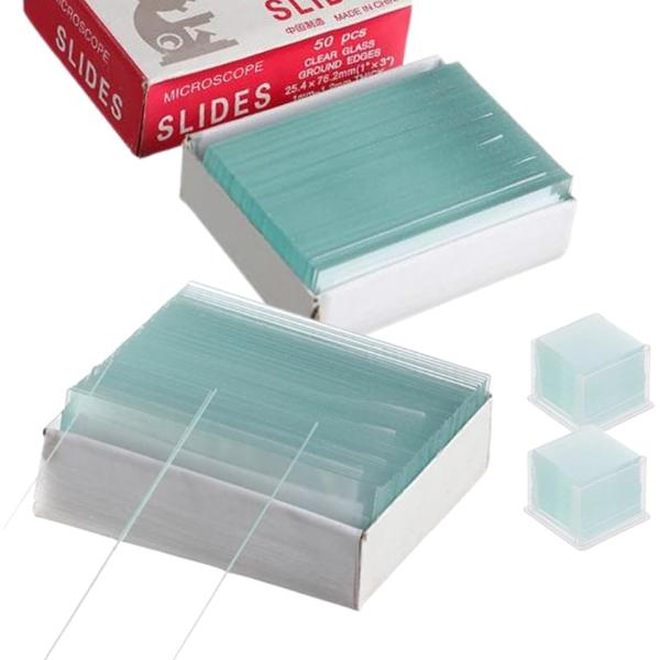 バリエーションコード : 2BJR9KVPW5・理科の実験や動植物の研究など、顕微鏡を使用する際に必要となるスライドガラス100枚とカバーガラス200枚のセットです。・たっぷり入っているので、残り枚数を気にせず気軽に交換でき、理科の実験、研...