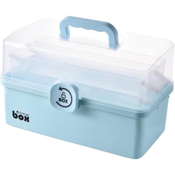 バリエーションコード : 2BJRP4SVNR「大容量・オシャレ」市販の薬収納ボックスや救急ボックス、工具箱よりはるかに大容量でおしゃれなた収納ケースです。3段トレー付き工具箱のため沢山の物を綺麗に収納することが可能です。「実用性と安全性を...