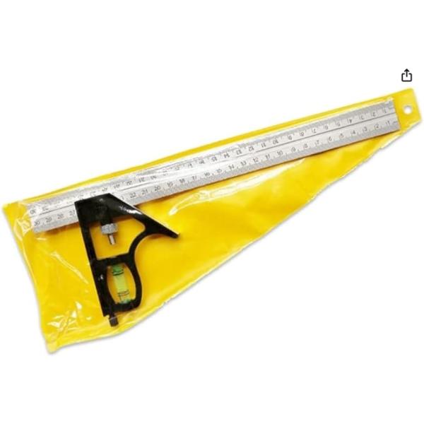 マルチ目盛り定規：30cmの直線定規に水平器が付いたアングル定規です。90度や45度の角度マーキングが素早く簡単に行えます。多機能で便利な仕事道具：木材、金属、家具などの製作に最適なケガキツールで、DIYからプロの建築・土木現場まで幅広く使...