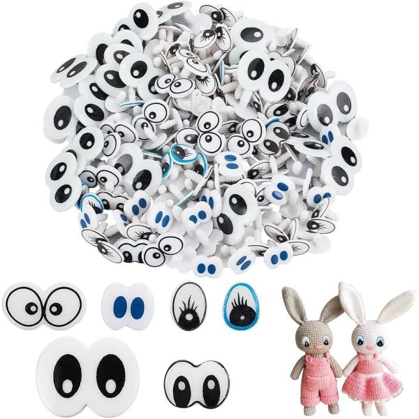 お得な数量：6スタイルぬいぐるみ目60個入り；10個/スタイル、あなたの様々なニーズを満たすことができます。サイズ：(1)29x36x17mm、ピン：5mm；(2)：17x23x14mm、ピン：6mm；?：17x29x18mm、ピン：6mm...