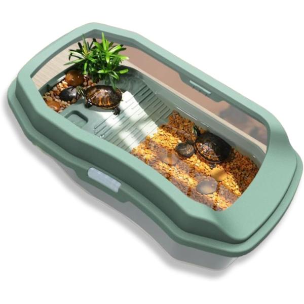 バリエーションコード : 2BJSYQYCGO「簡単お水交換でストレスフリー」排水バスケットを持ち上げるだけで、サクサクお水の交換が可能です。「安心の脱出防止」厚みのある脱走防止柵で亀の脱走を防ぎます。「優れた耐久性」軽量かつ頑丈なPP素材...