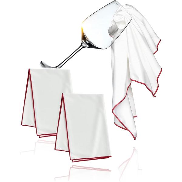 「使い勝手にこだわりを」グラスをピカピカに拭き上げるのに最適なグラスふき用クロス。高品質なポリエステルとアクリル繊維のマイクロファイバークロスで繊維の残りくずが着くことなくグラスをピカピカに磨き上げます。（主に拭き上げを目的としたグラスふき...