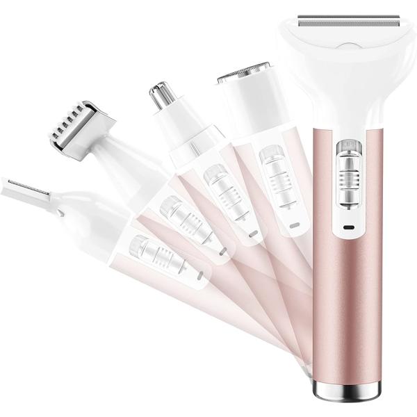 バリエーションコード : 2B4IND62WY「5In1 電気 シェーバー 女性＆ 全身適用」Rilobi 電動 シェーバー は VIO専用シェーバー、ボディーシェーバー、顔用シェーバー、鼻毛カッター、眉毛カッターなど5つの機能がある充電式...