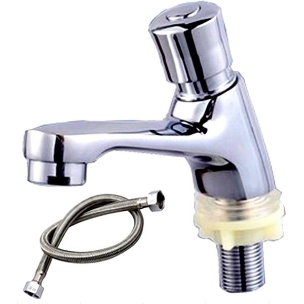 トイレ 洗面用 手洗い用 オートストップ 立水栓 自閉式 単水栓 手洗いボウル 洗面台 蛇口 水道 ST80