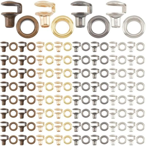 4色セット：アンティークブロンズ、プラチナ、ガンメタル、ゴールドのクラシックな4色セット。各色30個、合計120個の金属製ブーツレースフックセットです。各セットに靴ひもフック1個とリング1個が同梱されています。高級品質：真鍮製、実用的、耐摩...