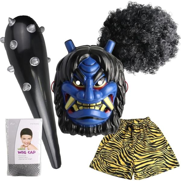 バリエーションコード : 2BJVHNVXG4節分・仮装パーティー・コスプレ大会・撮影会・学園祭・お遊戯会などのイベントで盛り上がる鬼のコスチュームセットです。恐ろしい印象を与えられるリアルな鬼のお面はもちろん、アフロのような毛先がクルクル...