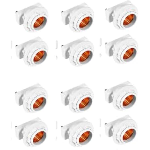 バリエーションコード : 2B9FXU1KYL1、引掛けシーリングに取り付け可能なE26口金のソケットです、包装：12個入り、色:白い、サイズ(CM)：高さ4.4x幅2.4x全長5.2、材質：尿素粉末+赤銅、本体重量:40ｇ/1個。2、シー...