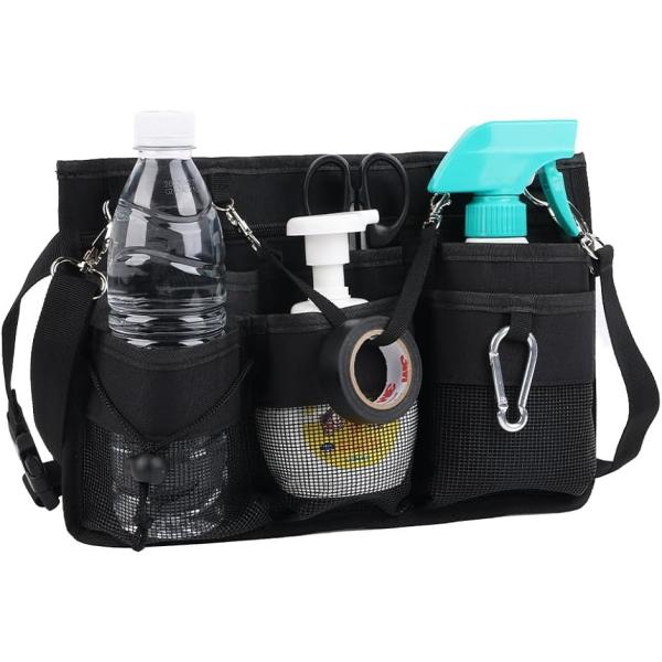 バリエーションコード : 2BJVIOV0UW現場の声を汲んで生まれたお掃除用ウエストバッグ 動き回る現場で中に入れたものが落ちないように何度も試行錯誤を重ね、アンケートを聞いて作られたお掃除用ウエストバッグです。「多機能エプロンバッグ お...