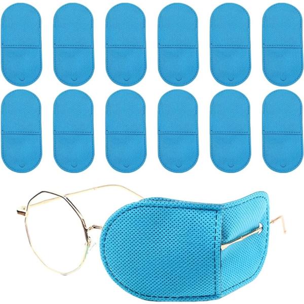 バリエーションコード : 2BJYY6RVPC眼帯 メガネ用 両目兼用 ブルー Sサイズお得な6枚セット：メガネや目の周りに圧力がかかりにくい右目と左目の両目使える眼帯 眼鏡になります。不織布素材なので色褪せや変形もしにくく、長時間着用して...