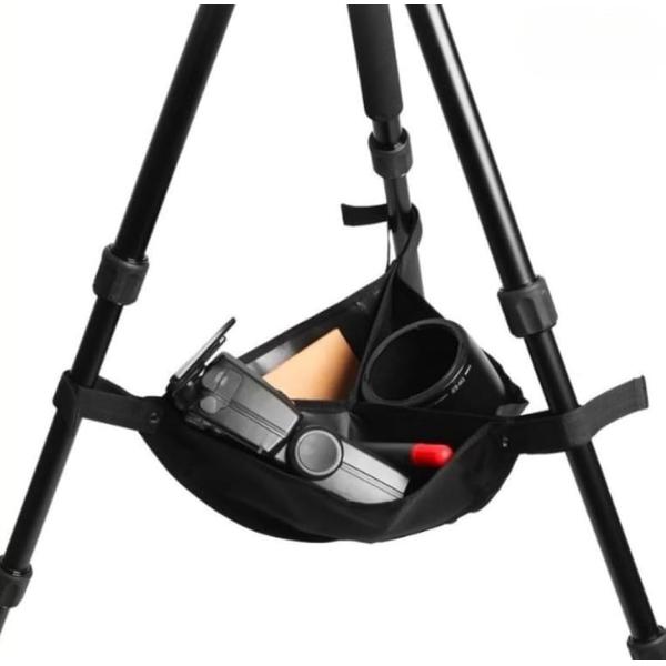 三脚 ウェイト ストーンバッグ ユニバーサル 高耐久 ナイロン 15kg耐荷重 軽量110g 屋外撮影 転倒防止 (黒)
