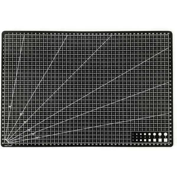 カッターマット 45cmx30cm カッティングマット カッターシート 厚さ1.4ｍm (ブラック,  長さ45 x 幅30 cm)