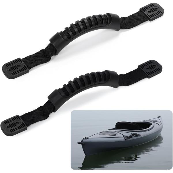 バリエーションコード : 2BR43XD804カヤックやボートの運搬に最適カヤック・カヌー・ゴムボートなど、さまざまなマリンスポーツシーンで活躍するキャリーハンドルです。軽量ながらも強度に優れ、持ち運びを快適にサポートします。滑り止め付きで...