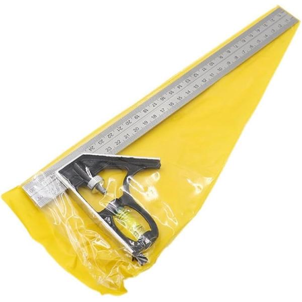 スコヤ 直角定規 30cm ステンレス製 DIY 木工 工具 多機能 L型スケール (シルバー)