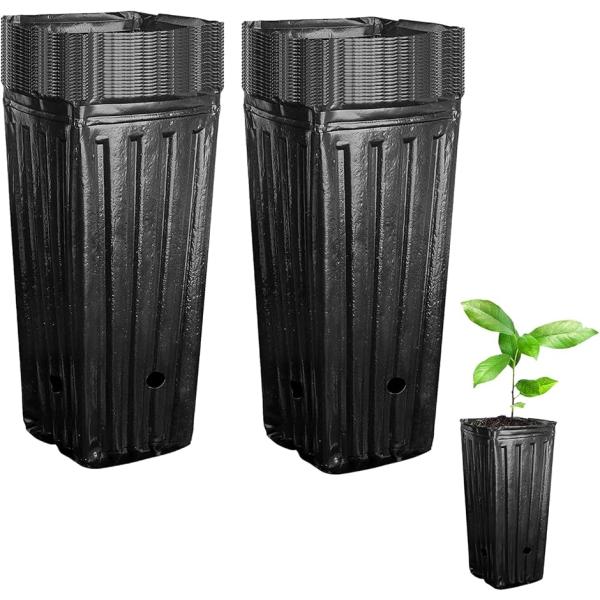 「商品の特長」根が下にしっかり伸びるトールタイプ設計で、苗の成長をしっかりサポートします。「使いやすさ」軽量で扱いやすいビニール製。家庭でも業務用でも手軽に使えるポリポットです。「排水性・通気性」底と側面に穴を設け、排水性・通気性に配慮。根...