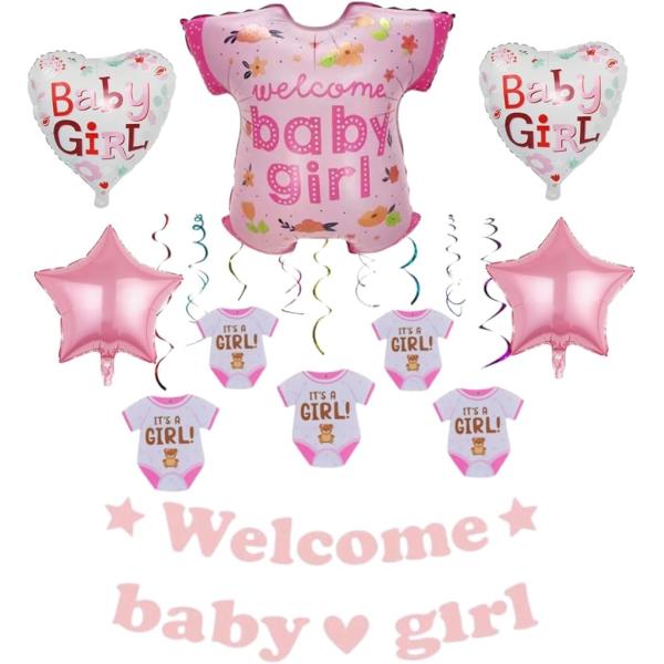 ベビーシャワー 退院祝い 飾り付け バルーン ガーランド セット 男の子 女の子 Baby (マルチカラー, 53cm x 62cm)