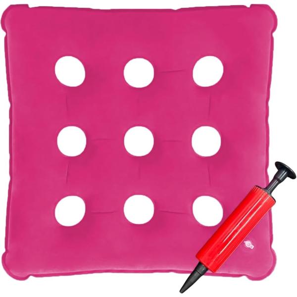 バリエーションコード : 2B9WOTTFWQ「座り心地バツグンのクッション。」車椅子で利用できるエアークッションです。長時間の座位が楽になります。空気入れ付きで、大変オトクです。柔軟性と弾力性があり、心地いいフィット感です。「丈夫な素材」...