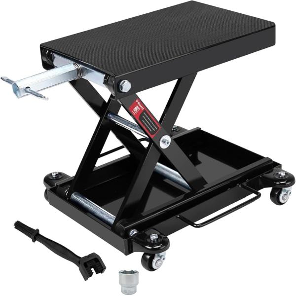 バリエーションコード : 2BUW1NRID0「耐荷重500kg」移動がラクなコンパクト型ジャッキは簡単なリフト機構を通して、安全で、手軽にバイクのメンテナンスを行います。最大500kg（1100LBS）までの荷重が可能です。「適用範囲が広...