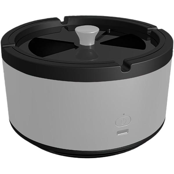 無煙灰皿 スモークレス USB充電式 吸引 電子 たばこ タバコ 喫煙 脱臭機 空気清浄機 洗浄可能 卓上 オフィス (ホワイト,  1)